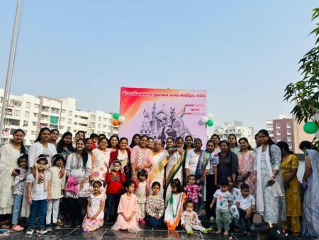 रावेत येथील ओजस्वी सोसायटी, येथे ७७ वा प्रजासत्ताक दिन उत्साहात साजरा .